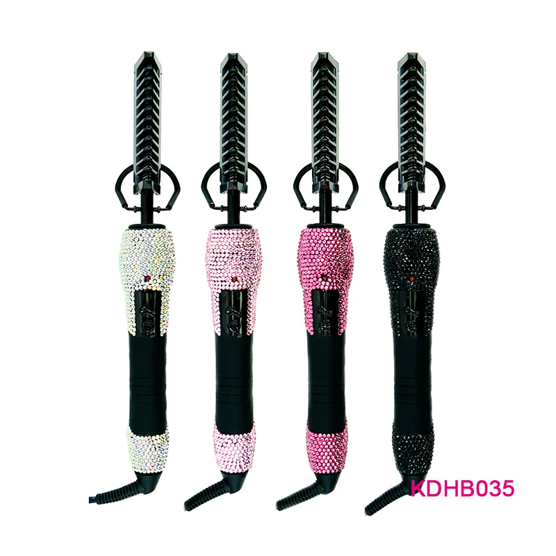 Professional salon hot hair tools high temperature 500 degree pressing comb bling ceramic hot hair comb, Pink,black,silver,gold or custom
Professional salon hot hair tools high temperature 500 degree pressing comb bling ceramic hot hair comb, Pink,black,silver,gold or custom