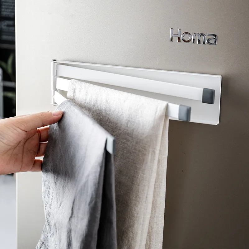 Kitchen refrigerator magnetic multi-layer towel rack 3 wall folding towel rack matte white surface
Kitchen refrigerator magnetic multi-layer towel rack 3 wall folding towel rack matte white surface