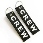 high quality custom logo embroidery embroidered keychain