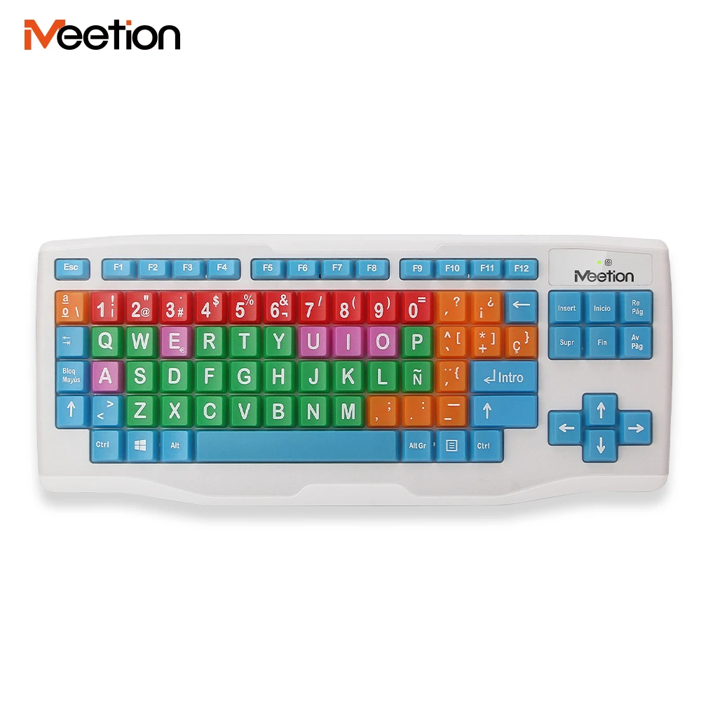 MEETION WK800 New Ergonomic Design Waterproof Colors Wireless Coloured Kids Children Keyboard with Big Buttons, Multicolor
MEETION WK800 New Ergonomic Design Waterproof Colors Wireless Coloured Kids Children Keyboard with Big Buttons, Multicolor