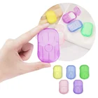 Skin Care 20pcs Portable Outdoor Travel Soap Paper Washing Hand Bath Clean Scented Slice Sheets Disposable Boxes Mini