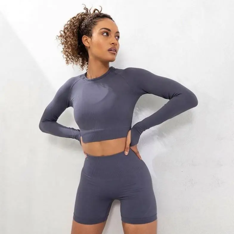 2020 Women fall Long Sleeve Crop Top Outfit Fitness 2 Piece Sportswear Seamless Yoga Set, Women's yoga sets
2020 Women fall Long Sleeve Crop Top Outfit Fitness 2 Piece Sportswear Seamless Yoga Set, Women's yoga sets