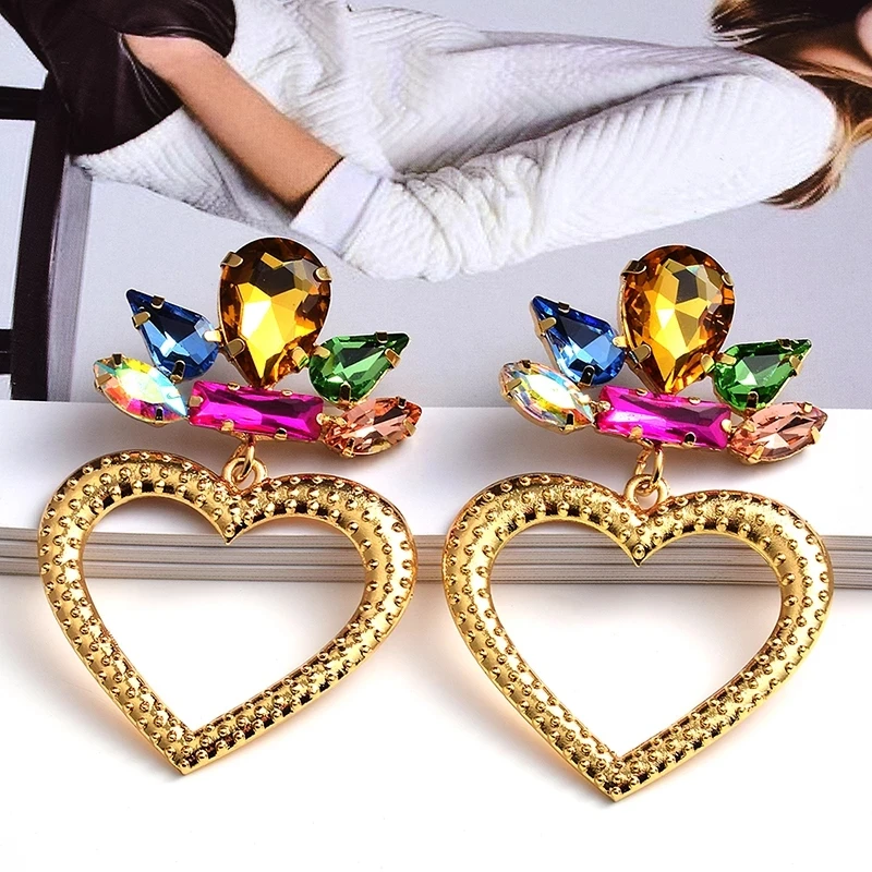 Kaimei Fashion Metal Loving Heart Rhinestones Accessories for women New Design High Grade Colorful Crystal Earrings Jewelry, Many colors fyi
Kaimei Fashion Metal Loving Heart Rhinestones Accessories for women New Design High Grade Colorful Crystal Earrings Jewelry, Many colors fyi