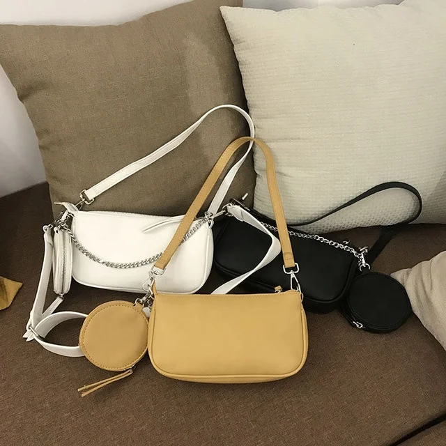 Wide Shoulder Strap Crossbody Chain Bag Retro Hong Kong Style Handbag Free Coin Purse, White, black, yellow
Wide Shoulder Strap Crossbody Chain Bag Retro Hong Kong Style Handbag Free Coin Purse, White, black, yellow