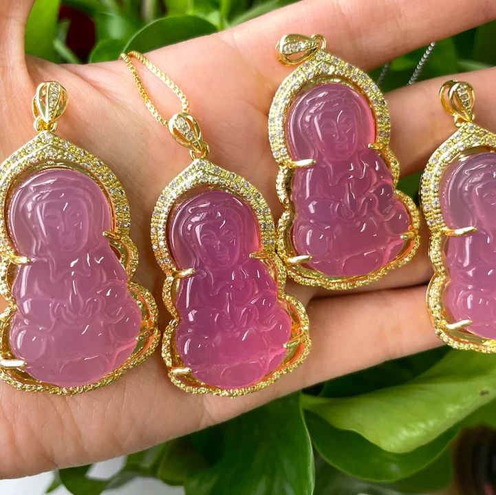 18k Gold Iced Out Cubic zirconia Buddha Necklace Fashion Chinese Jade Buddha Pendant For Women Men Necklaces Jewelry
18k Gold Iced Out Cubic zirconia Buddha Necklace Fashion Chinese Jade Buddha Pendant For Women Men Necklaces Jewelry