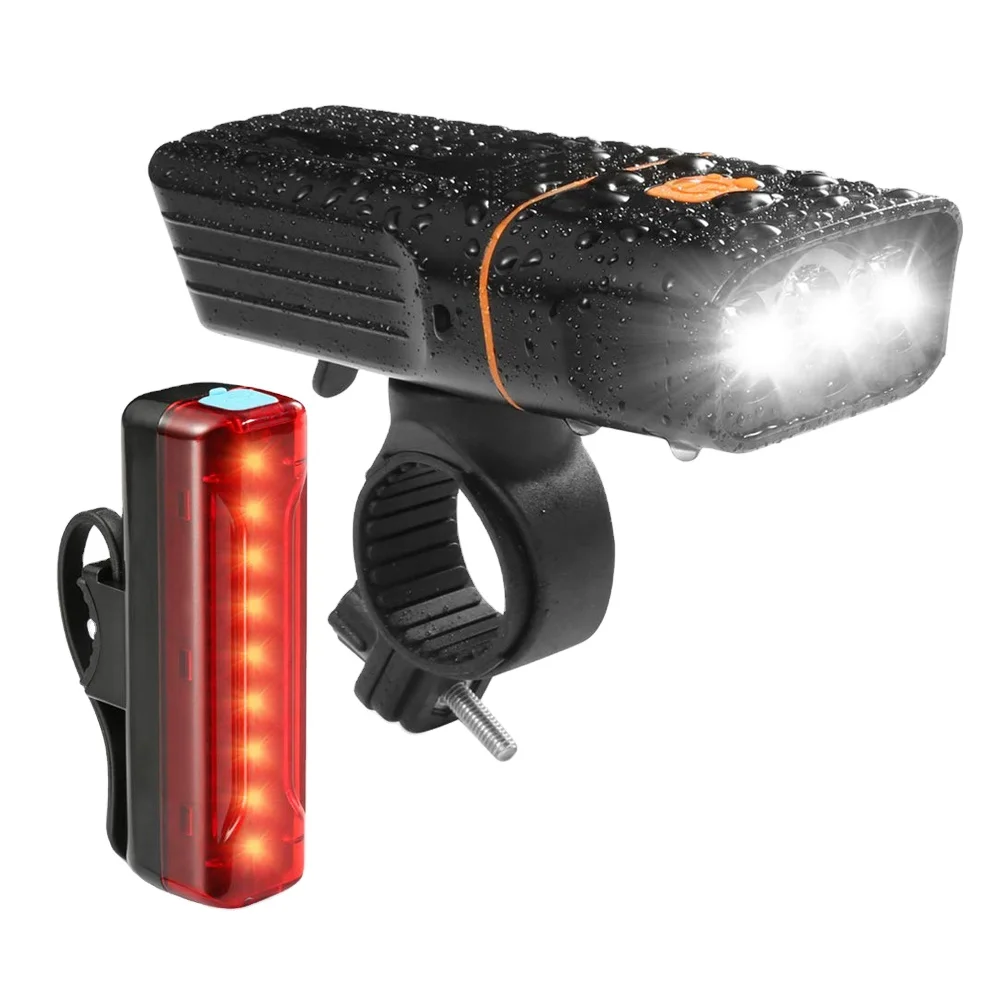 Bike Lights Front and Back Rechargeable Bike Light Set Super Bright Front Headlight and Rear LED Bicycle Light
Bike Lights Front and Back Rechargeable Bike Light Set Super Bright Front Headlight and Rear LED Bicycle Light