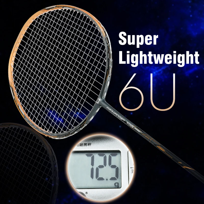 

Whizz 6U Super Lightweight Badminton Racquet Professional Rackets Carbon fiber racket
