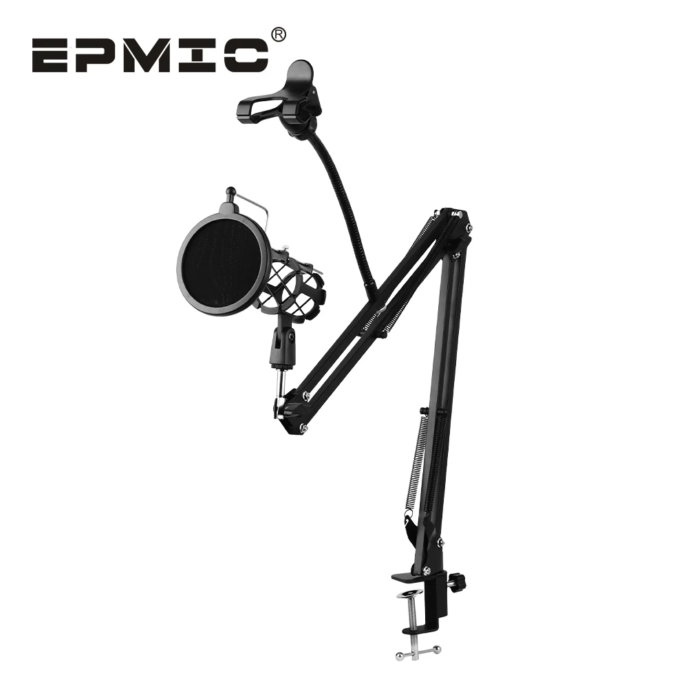 Professional desktop tablet holder for microphone stand cell phone foldable phone tablet isolation shield with holder, Black
Professional desktop tablet holder for microphone stand cell phone foldable phone tablet isolation shield with holder, Black