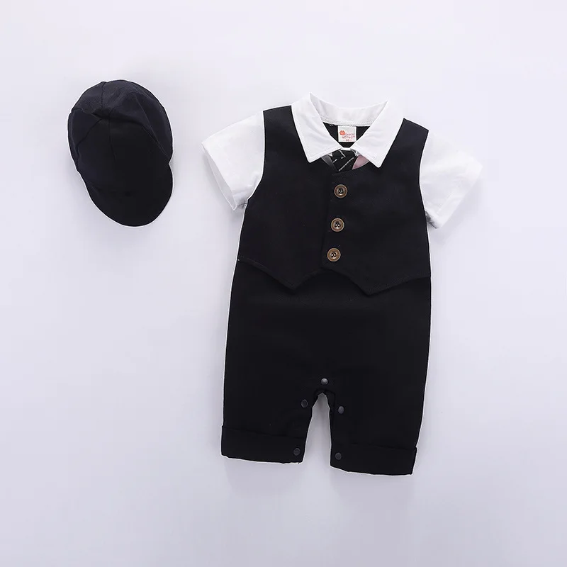 F40958A gentle boy short sleeved false waistcoat rompers+trousers+hat baby boys' clothing sets baby clothing sets
F40958A gentle boy short sleeved false waistcoat rompers+trousers+hat baby boys' clothing sets baby clothing sets