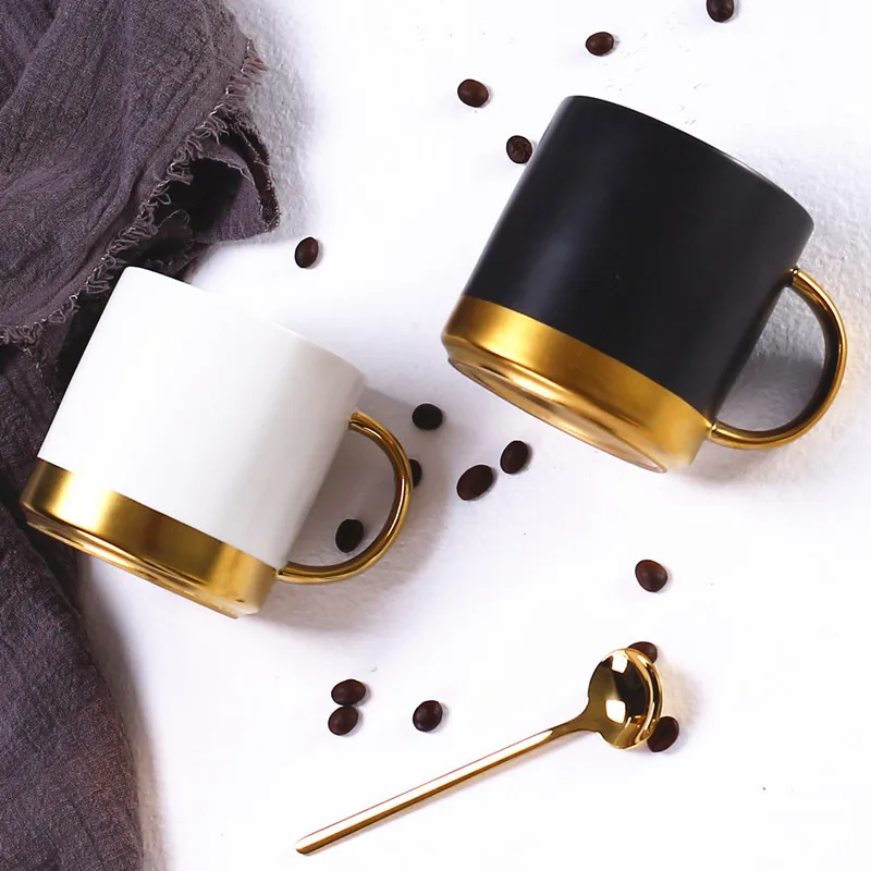 Factory direct ins Nordic ceramic office couple mug wedding business gift, White and black
Factory direct ins Nordic ceramic office couple mug wedding business gift, White and black