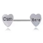 Surgical Steel Body Piercing Jewelry Letter Nipple Rings Heart Shaped Nipple Piercing Body Jewelry