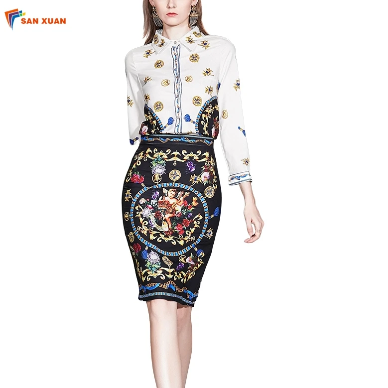 2021 fall in stock fashion retro long sleeve shirt and elegant slim skirt china wholesale new arrivals two piece women clothing, White
2021 fall in stock fashion retro long sleeve shirt and elegant slim skirt china wholesale new arrivals two piece women clothing, White