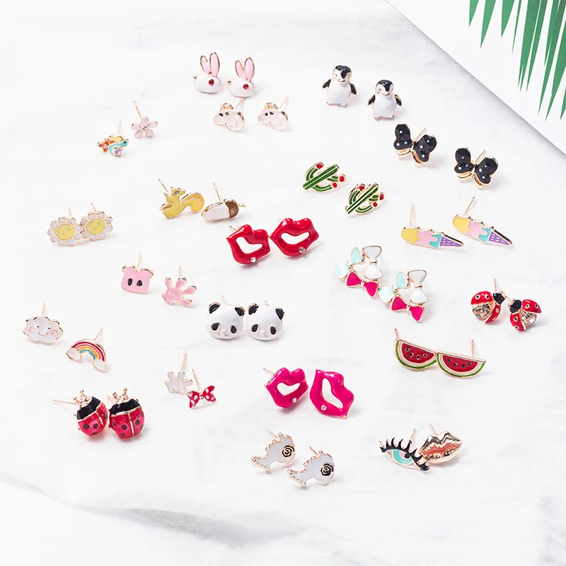 2020 Fashion Earring Trend Version Of The Color Drop Oil Cartoon Earrings Cute Studded Earrings For Girls, Various colors
2020 Fashion Earring Trend Version Of The Color Drop Oil Cartoon Earrings Cute Studded Earrings For Girls, Various colors