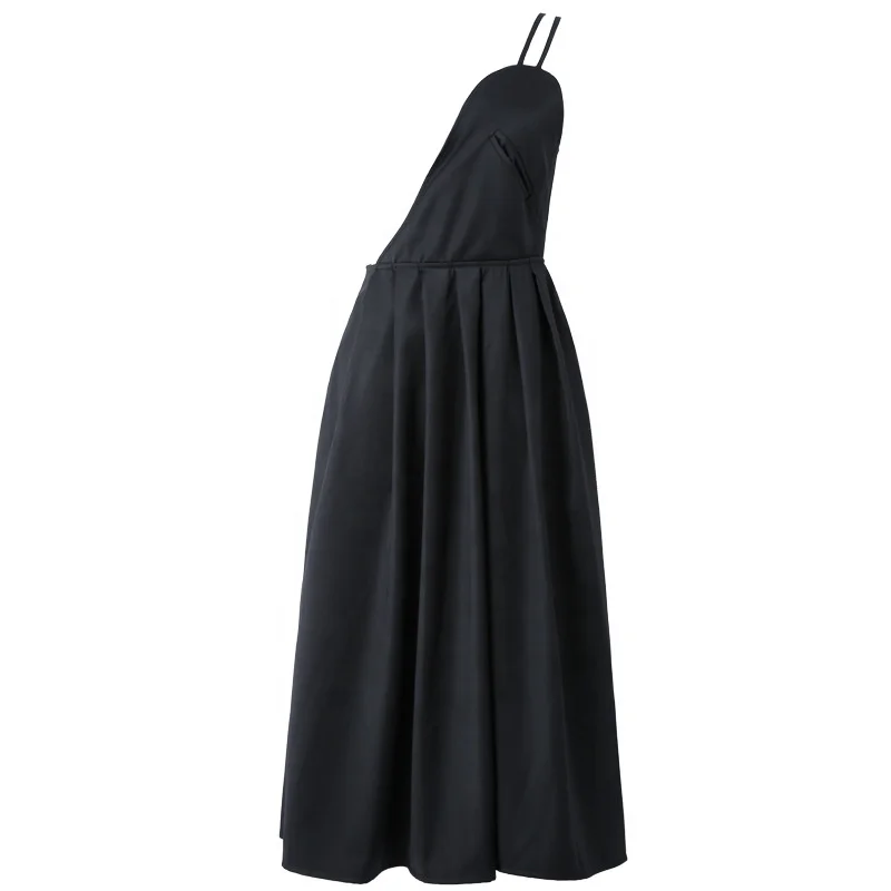 2021 Fashion half-shoulder Suspender Dress Mid-length Irregular Midi Dress Summer, Black
2021 Fashion half-shoulder Suspender Dress Mid-length Irregular Midi Dress Summer, Black