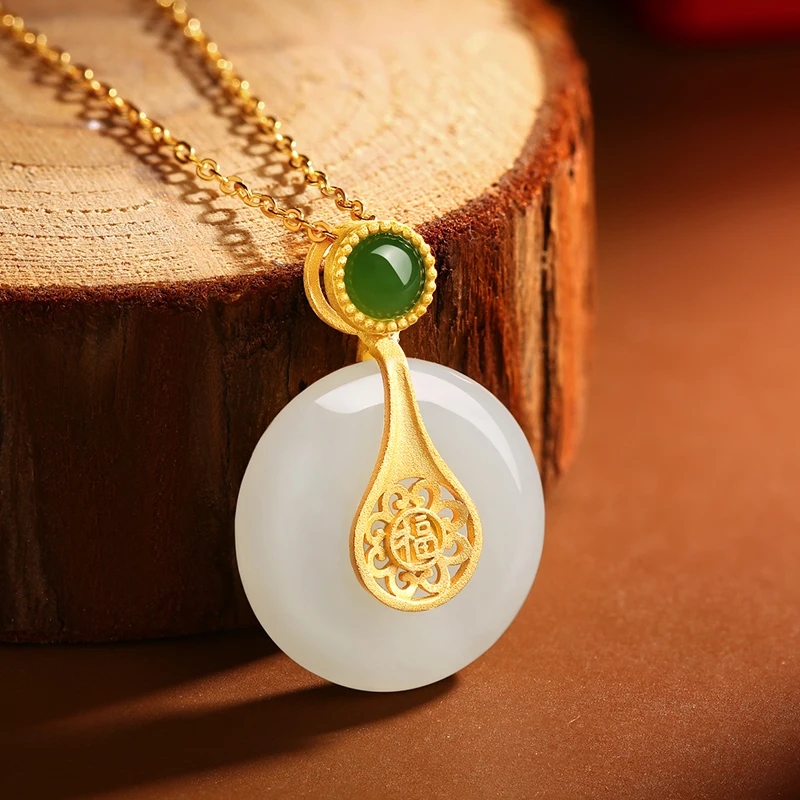 New Arrival Silver 925 Gemstone Necklace Classic Round Necklace Women Plated Gold Women's Jewelry With Free Jade Necklace
New Arrival Silver 925 Gemstone Necklace Classic Round Necklace Women Plated Gold Women's Jewelry With Free Jade Necklace