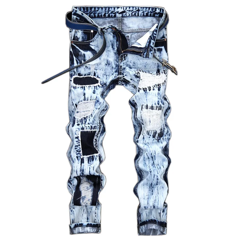 Men Casual Ripped Straight Denim Jeans Pants Punk Trousers Hip Hop Fit Mens Wear Men's Jeans B833
Men Casual Ripped Straight Denim Jeans Pants Punk Trousers Hip Hop Fit Mens Wear Men's Jeans B833