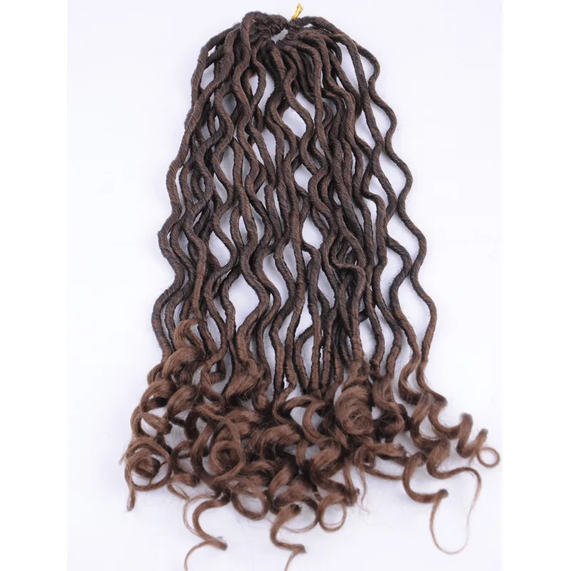 

Goddess Faux Locs Crochet Hair Wavy Body Curly Ends Braiding Hair Extension Synthetic Soft Bouncy Dreadlocks Bohemian Hairstyles