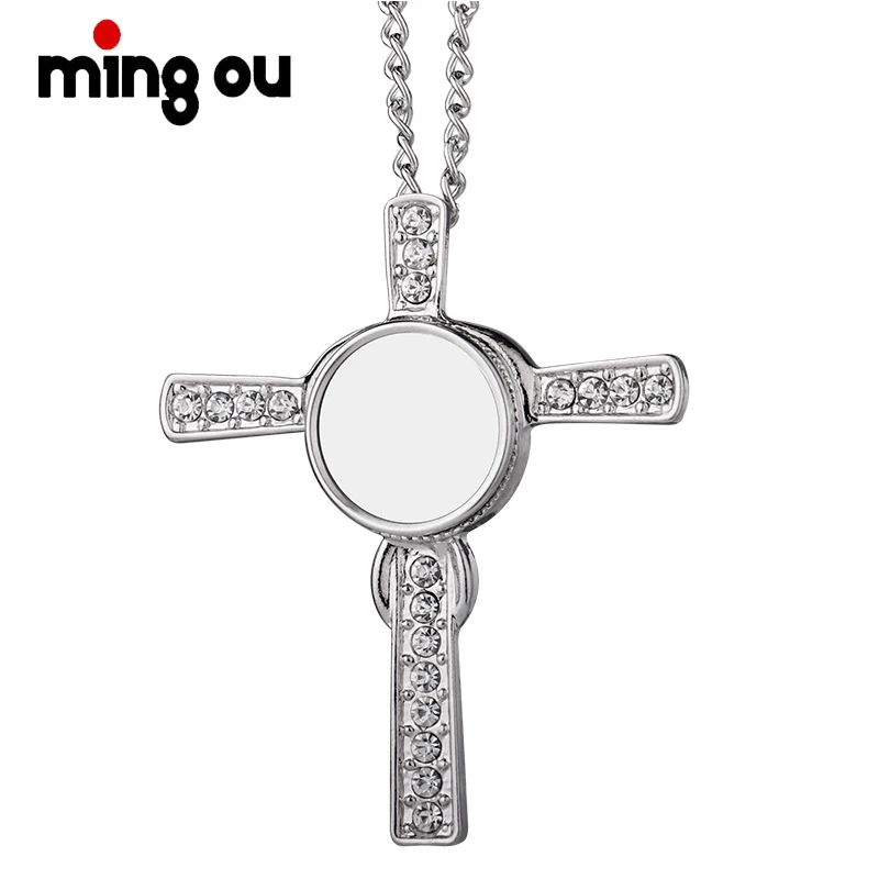 Jewelry Necklaces Pendant Wholesale Sublimation Cross Diamond Necklaces, Silver
Jewelry Necklaces Pendant Wholesale Sublimation Cross Diamond Necklaces, Silver