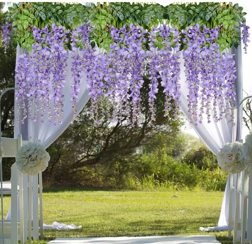 12PCS Artificial Wisteria Vines Hanging Flower House Top Floor Decoration Family Party Wedding Decoration
12PCS Artificial Wisteria Vines Hanging Flower House Top Floor Decoration Family Party Wedding Decoration