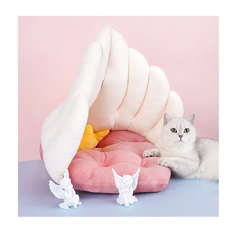 Lovely style soft comfortable angel heart cat bed breathable washable pet cat mat bed, As picture
Lovely style soft comfortable angel heart cat bed breathable washable pet cat mat bed, As picture