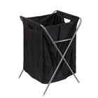 Laundry Bag Fabric Washing Laundry Storage Basket Bag Kids Metal X-Frame Folding Collapsible Laundry Hamper For Baby