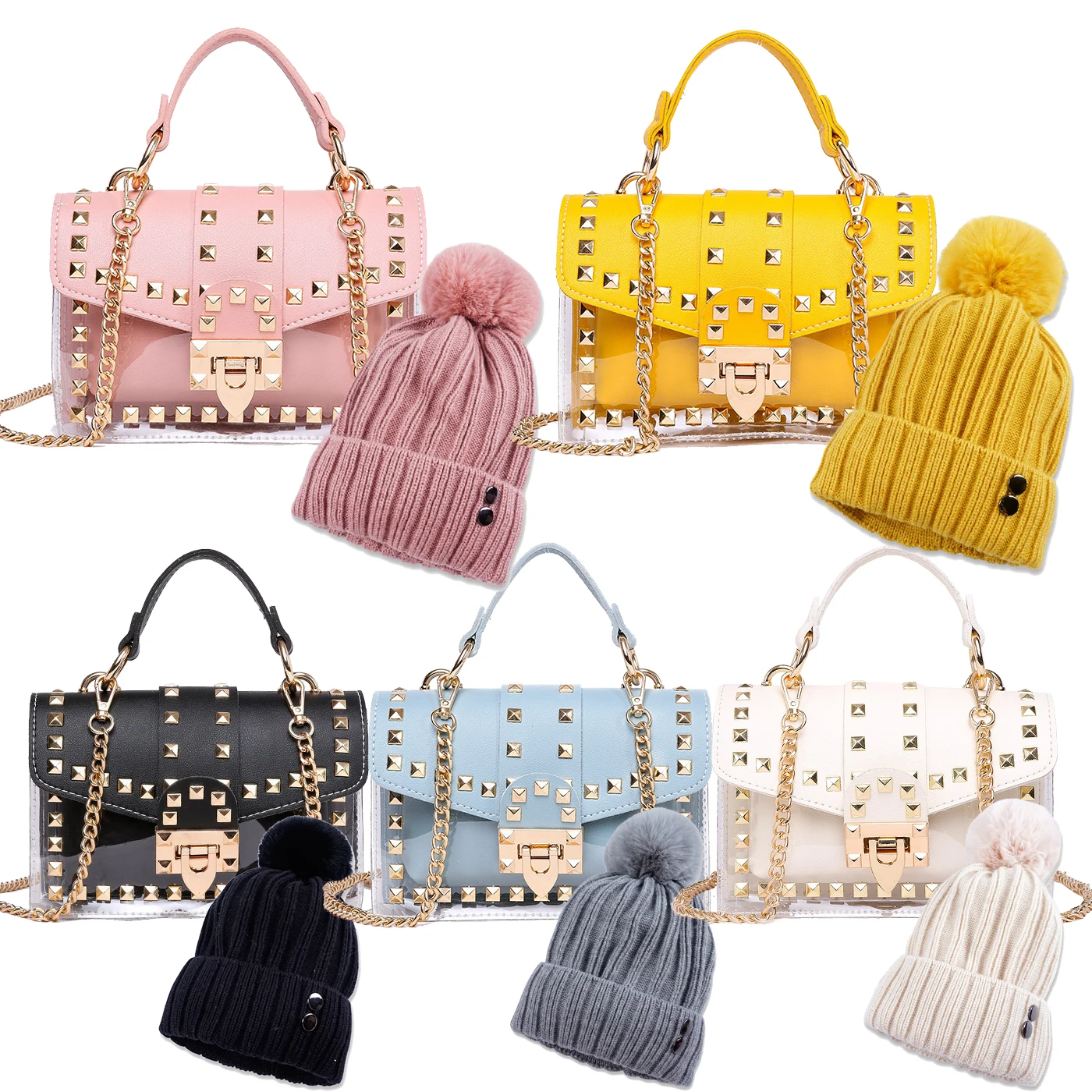 Wholesale hot sell women handbags knitted hat fashion purses and handbags for women tote bag purse set, 5 colors
Wholesale hot sell women handbags knitted hat fashion purses and handbags for women tote bag purse set, 5 colors