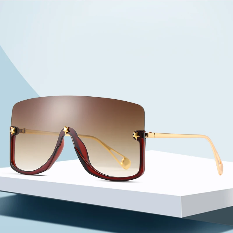 Wholesale half frame one piece lens women fashion sunglasses with anti sand face shield, Custom colors
Wholesale half frame one piece lens women fashion sunglasses with anti sand face shield, Custom colors