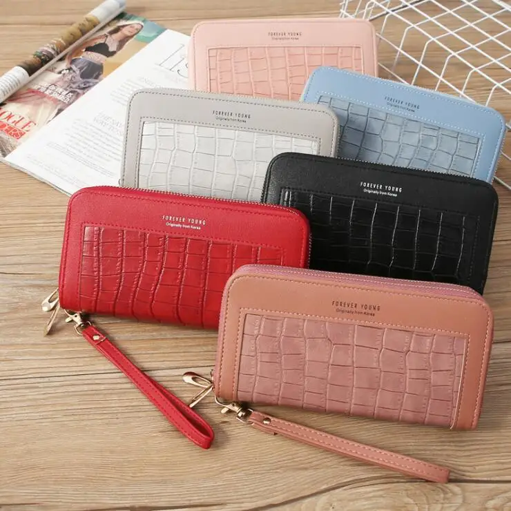 Fashion ladies wallets clutch bag woman long wallets double zipper solid color women card holder wallets, 6 colors
Fashion ladies wallets clutch bag woman long wallets double zipper solid color women card holder wallets, 6 colors