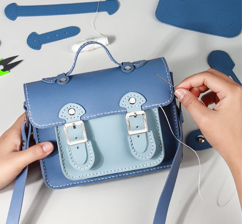 DIY Leather Handbag Crafts Kits Handmade Ladies PU Bag Make Your Own Hand-Stitched Women Shoulder Bags, Different colors
DIY Leather Handbag Crafts Kits Handmade Ladies PU Bag Make Your Own Hand-Stitched Women Shoulder Bags, Different colors