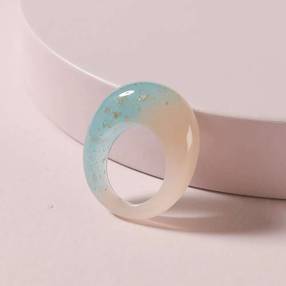 Korean Trendy Double Color Geometric Resin Acrylic Rings Transparent Gold Silver Foil Water Droplets Shape Acrylic Rings
Korean Trendy Double Color Geometric Resin Acrylic Rings Transparent Gold Silver Foil Water Droplets Shape Acrylic Rings