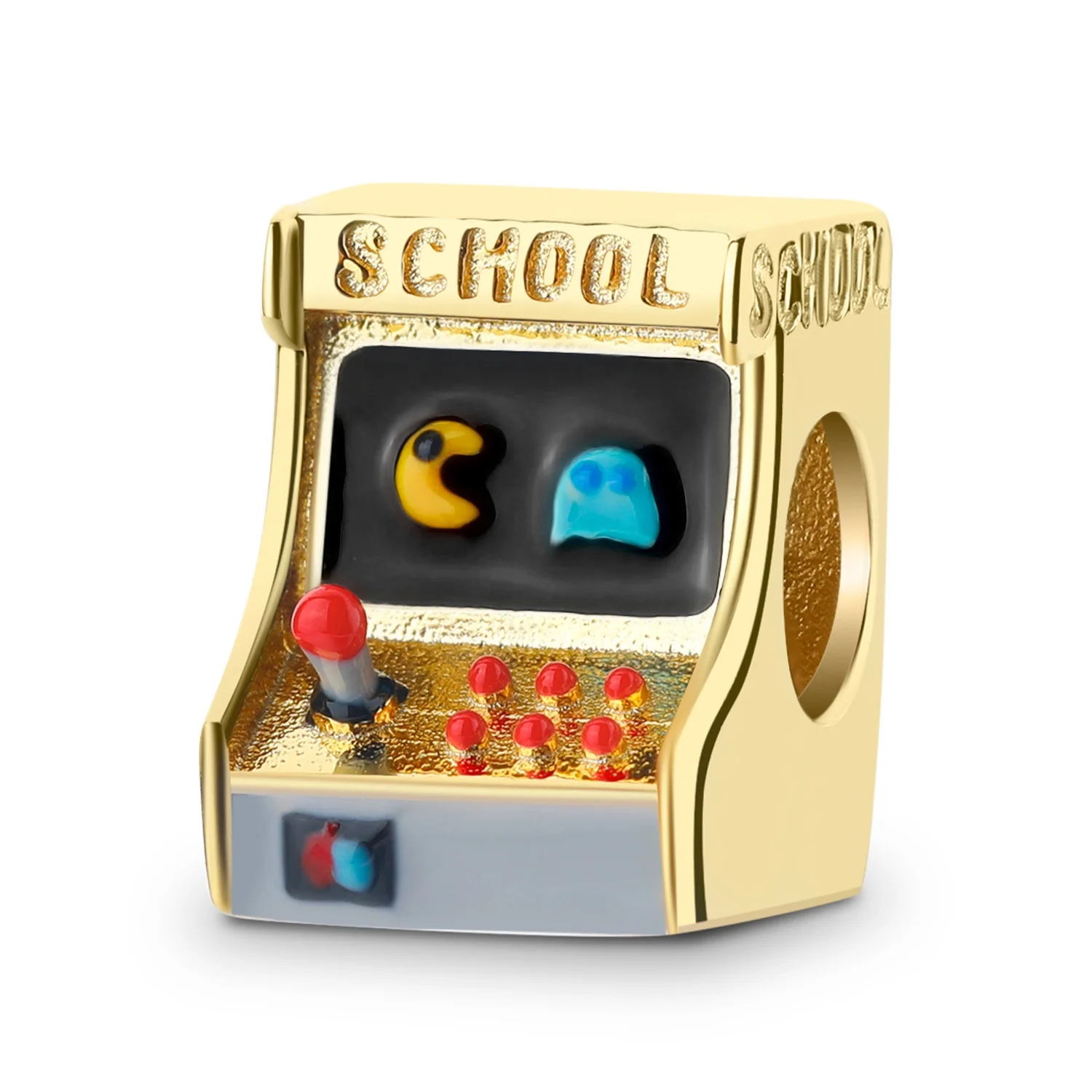 Street Game Machine Childhood Memories Real 925 sterling silver beads Gold plated Charm for Women Bracelet Fine jewelry making
Street Game Machine Childhood Memories Real 925 sterling silver beads Gold plated Charm for Women Bracelet Fine jewelry making