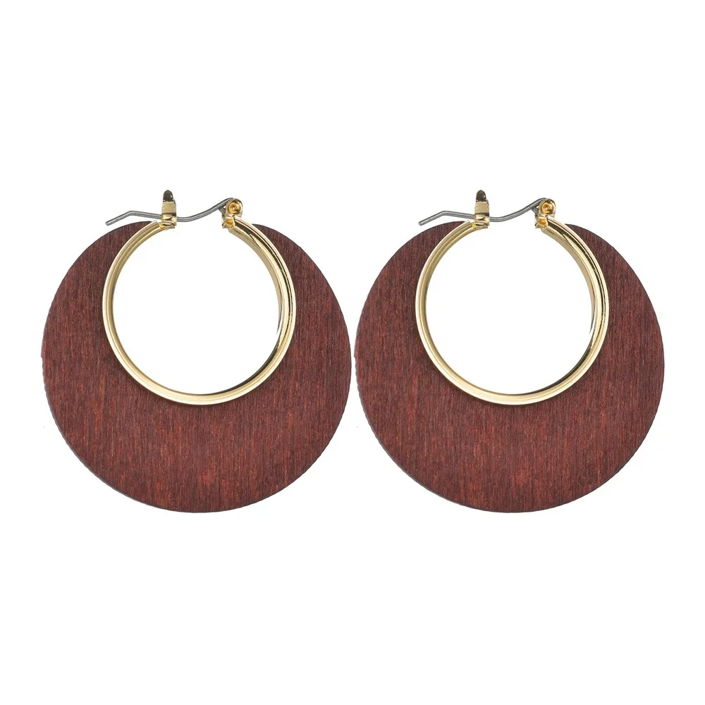 2020 Boho Jewelry Ethnic Geometric Big Wooden Earrings Gold Plated Hollow Round Wood Earring For Women
2020 Boho Jewelry Ethnic Geometric Big Wooden Earrings Gold Plated Hollow Round Wood Earring For Women