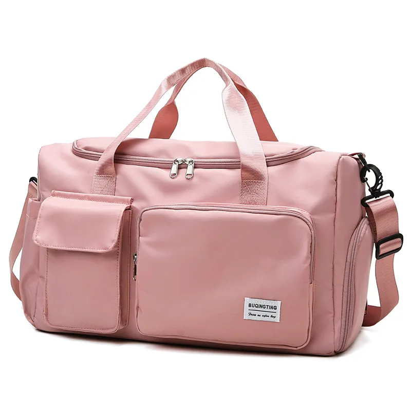 Large capacity spend the night portable sports fitness bag women's pink duffle travel bags women
Large capacity spend the night portable sports fitness bag women's pink duffle travel bags women