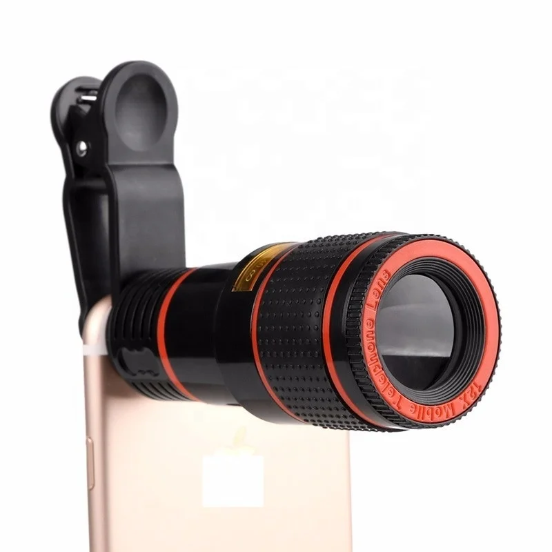 

Free Shipping 12X Zoom Mobile Phone Telescope with Clip Cell Phone Telephoto Camera Lens HD Optical Monocular Telescope