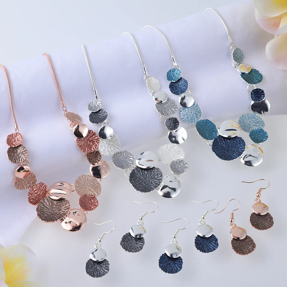 SophiaXuan Luxury Set Square Geometric Necklaces Women's Silver Color Bridal Set Girl Trendy Enamel Jewelry Set, As picture
SophiaXuan Luxury Set Square Geometric Necklaces Women's Silver Color Bridal Set Girl Trendy Enamel Jewelry Set, As picture