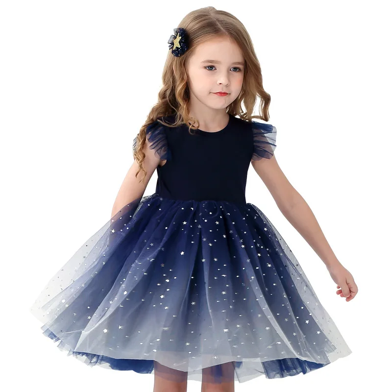 Summer new children's starry sky flying sleeve princess dress children's mesh skirt
Summer new children's starry sky flying sleeve princess dress children's mesh skirt