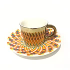 4pcs-12pcs espresso porcelain ceramic tea cup and saucer coffee mug set