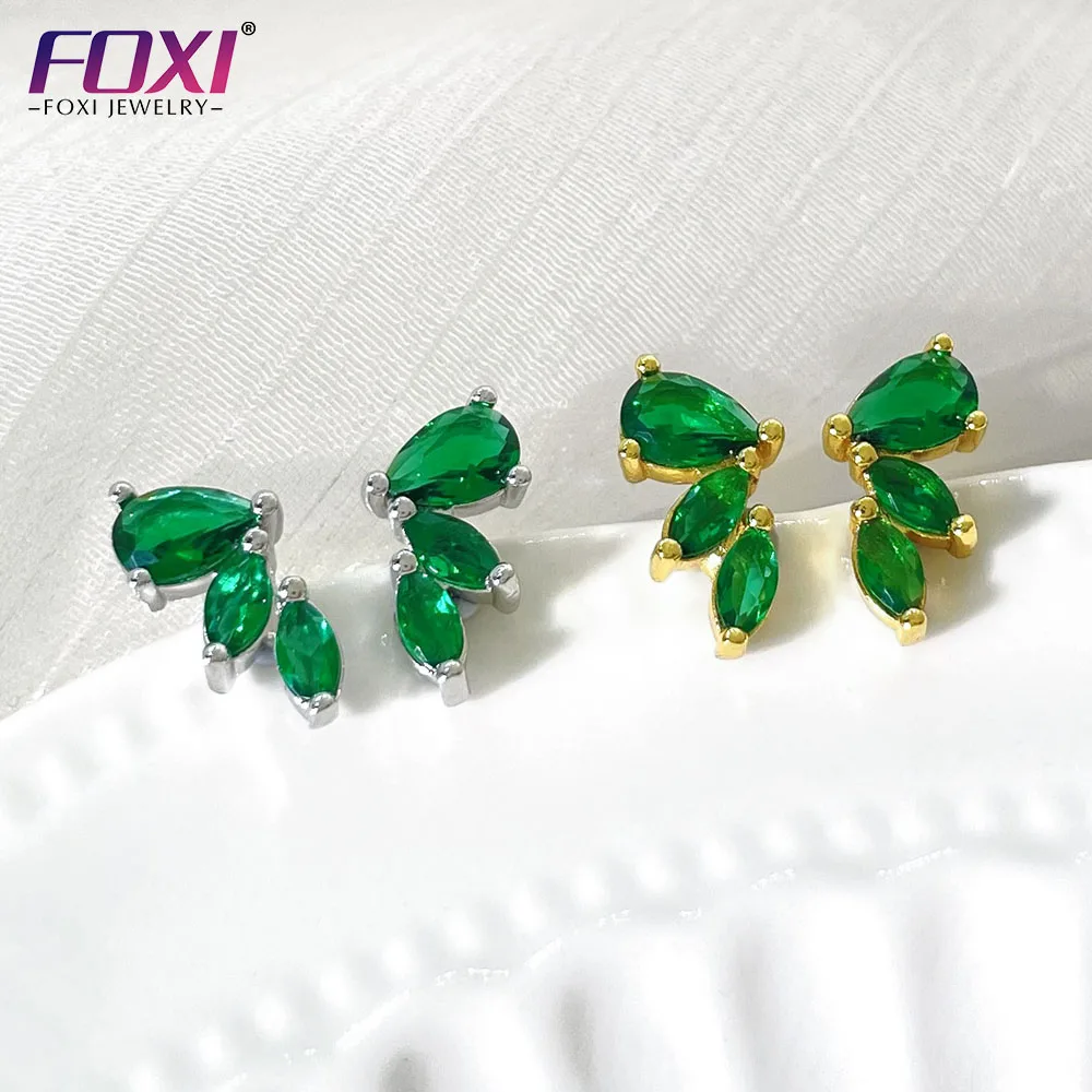 Butterfly design exquisite emerald gorgeous zircon inlay fashion gold plated women's Brass Charm Earrings
Butterfly design exquisite emerald gorgeous zircon inlay fashion gold plated women's Brass Charm Earrings