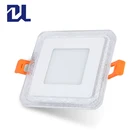Indoor ceiling smd double color bubble recessed square led panel light