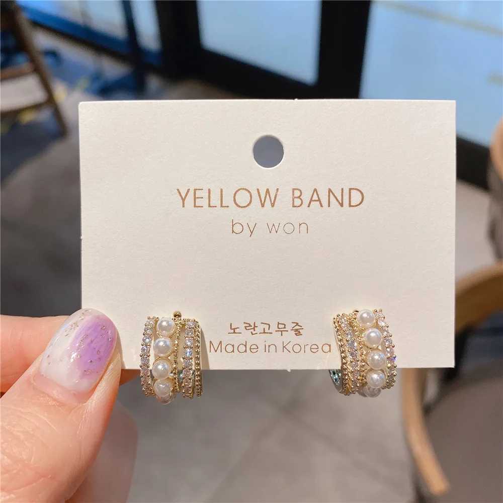 Korean Sweet Zircon Pearl Temperament Simple Stud Earrings Female Silver Jewelry Stylish Luxury Earrings Accessories
Korean Sweet Zircon Pearl Temperament Simple Stud Earrings Female Silver Jewelry Stylish Luxury Earrings Accessories