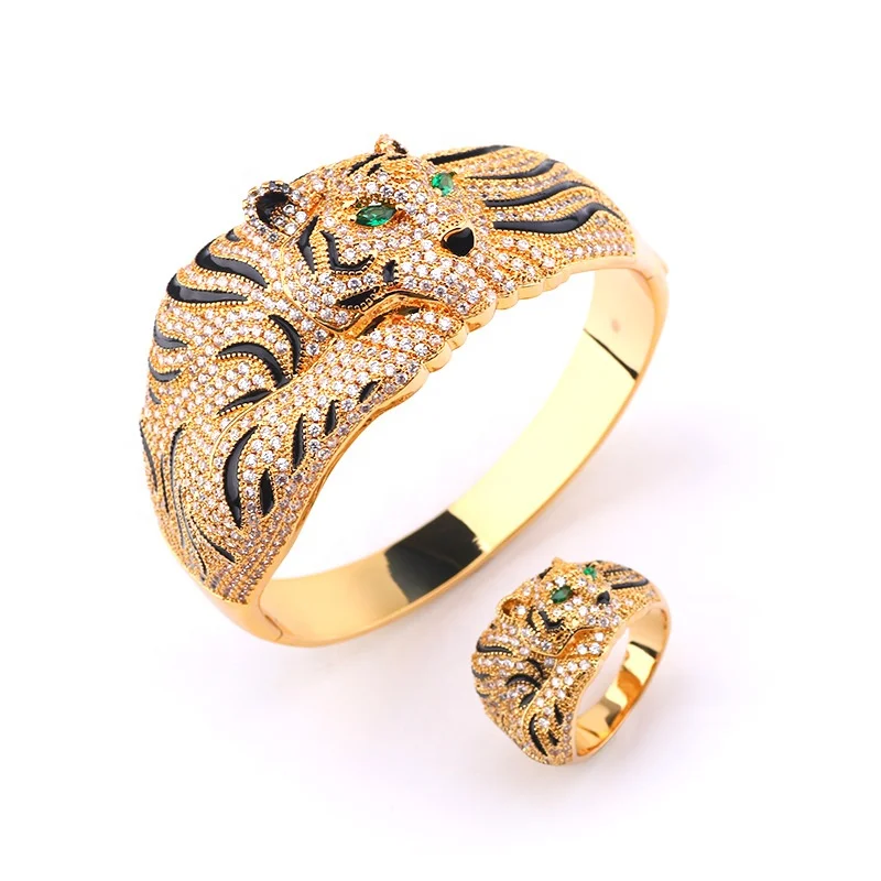 High quality brass bangle jewelry panther bangles and ring dubai 18k gold design women leopard bracelets bangles set jewelry
High quality brass bangle jewelry panther bangles and ring dubai 18k gold design women leopard bracelets bangles set jewelry