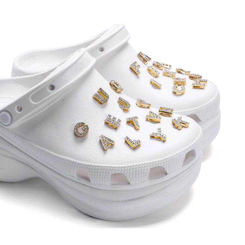 Crystal Shoe Decorations Diamond Metal Wholesale Charm Decoration Dark Shoe A-Z Letter Alphabet Charms Letters
Crystal Shoe Decorations Diamond Metal Wholesale Charm Decoration Dark Shoe A-Z Letter Alphabet Charms Letters