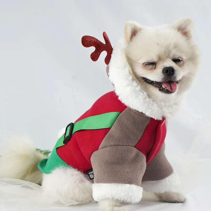New arrive christmas pet clothes cute fawn disguise autumn and winter Schnauzer Small Christmas Dog clothes
New arrive christmas pet clothes cute fawn disguise autumn and winter Schnauzer Small Christmas Dog clothes