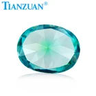 Oval Shape Cubic Zirconia Special Color one-time Forming Multi blue green Color CZ Loose Stone