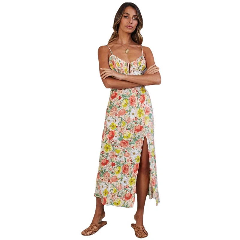 Wholesale Summer Temperament Sexy Sling Side Split African and Turkish Printed Maxi Dress, Customized color
Wholesale Summer Temperament Sexy Sling Side Split African and Turkish Printed Maxi Dress, Customized color