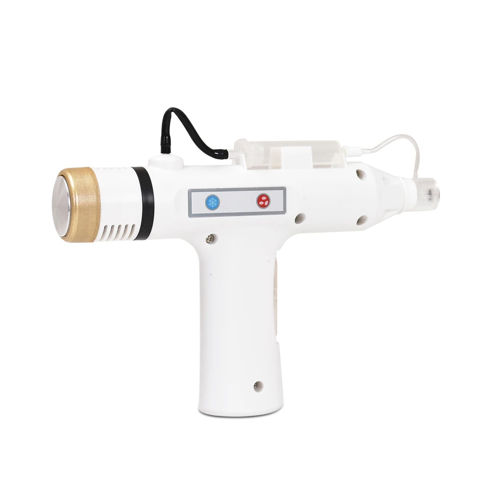 Microcrystal pistola mesogun needle free water injection mesotherapy gun with led and hot cold hammer
Microcrystal pistola mesogun needle free water injection mesotherapy gun with led and hot cold hammer