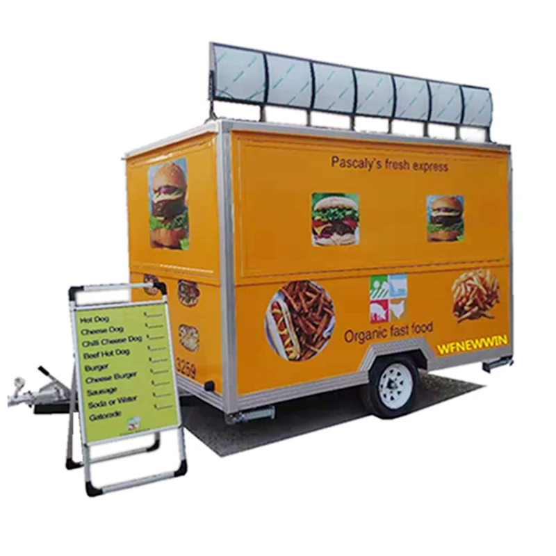 Fast-food-kiosk catering anhänger essen lkw-anhänger mobile küche