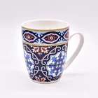 Custom Logo Printing Color Pattern Ceramic Cup Coffee Cup With Handle Mug
