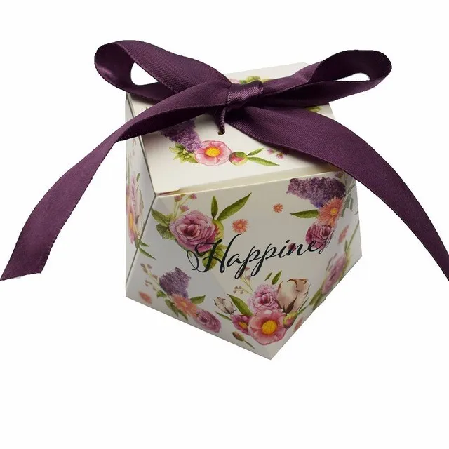 wedding favors candy paper boxes chocolate packaging box with