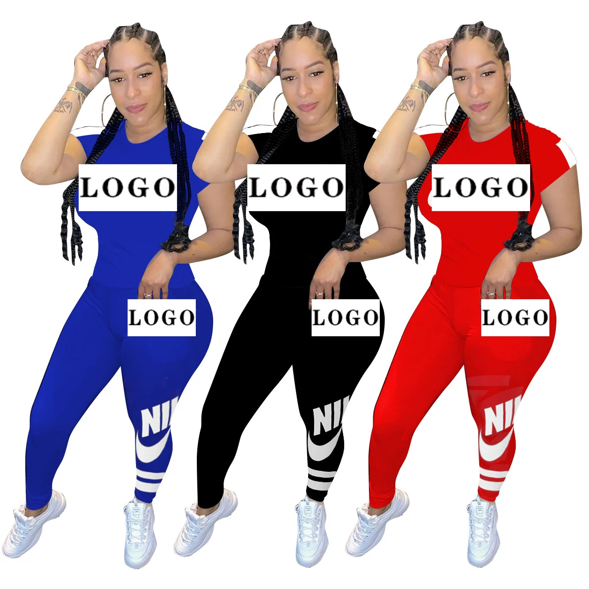 casual 2 piece set fashion short sleeve printed solid slim women two piece pants set
casual 2 piece set fashion short sleeve printed solid slim women two piece pants set